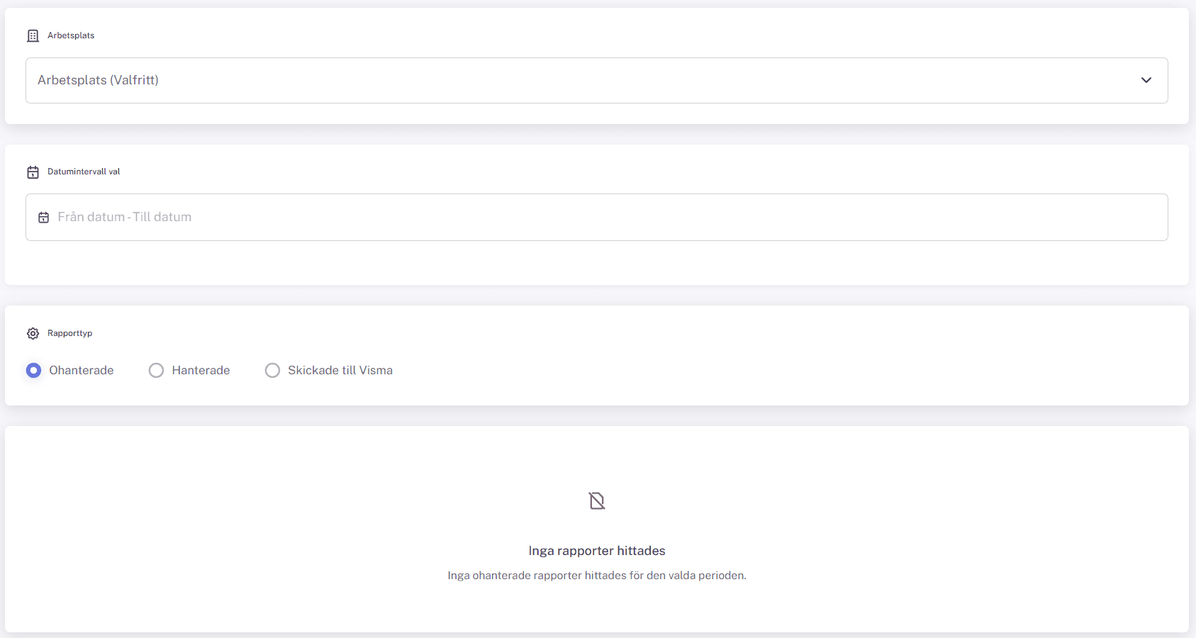 Integrerad – med skicka-till-Visma-knapp