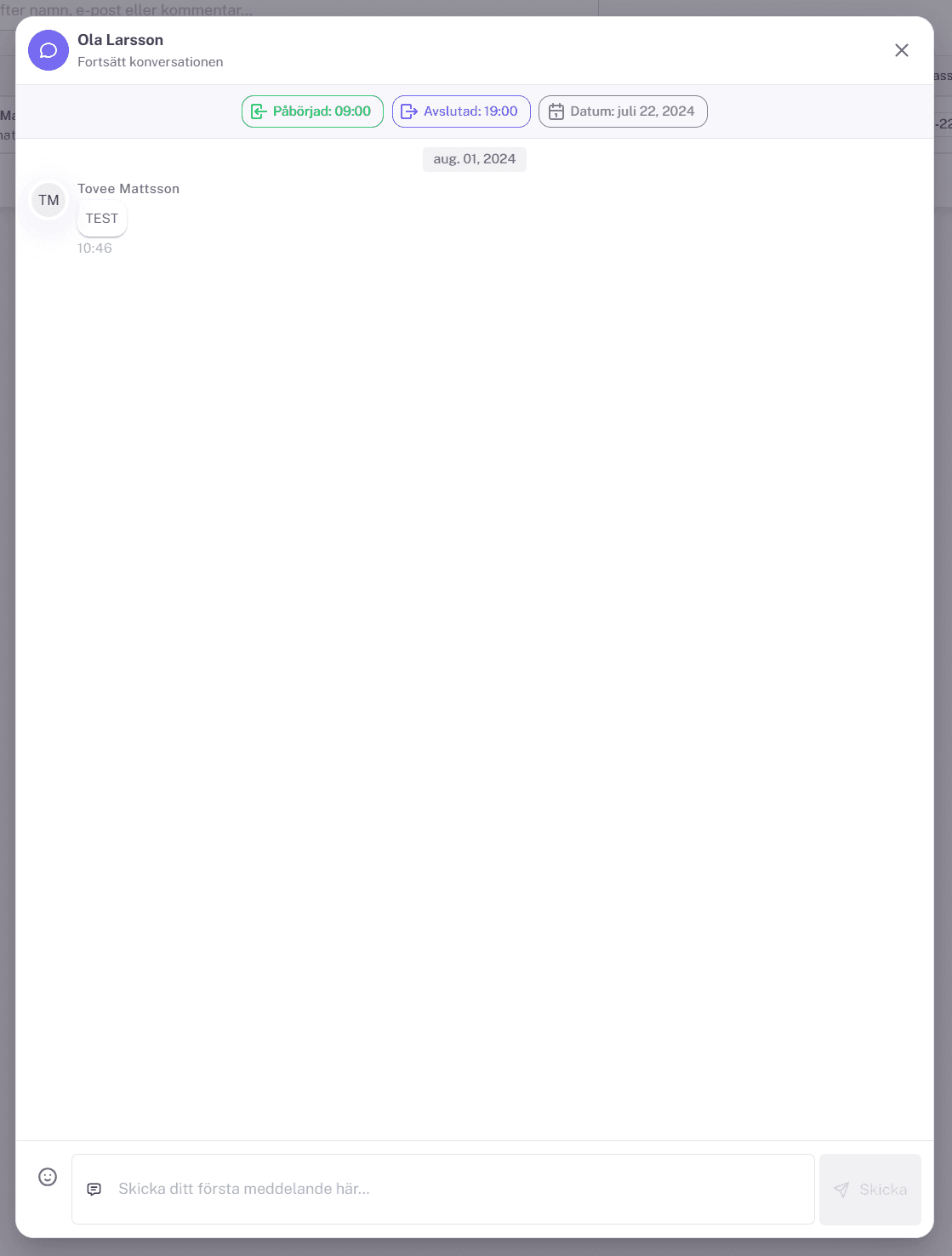 Meddelandefönster – Ola Larsson