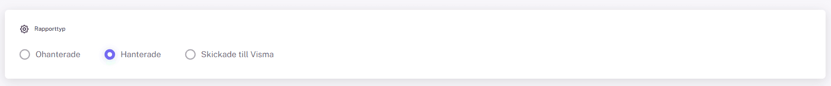 Rapporttyp-val